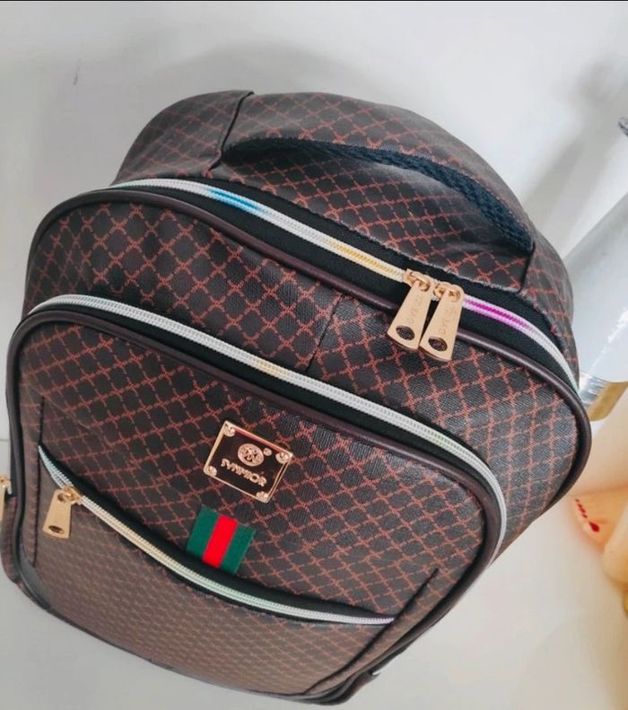 Sac à dos marron unisexe - photo numéro 4