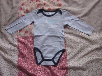 Body manches longues gris 9 mois