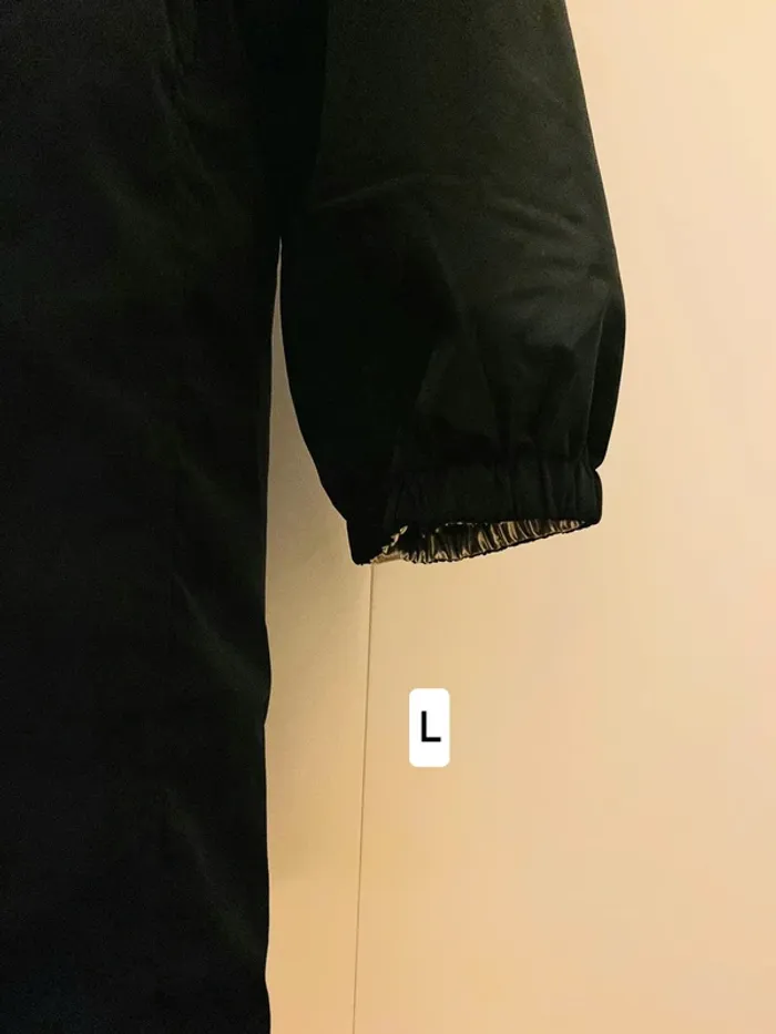 Manteau parka femme imperméable réversible long souple noire doré taille L - photo numéro 5