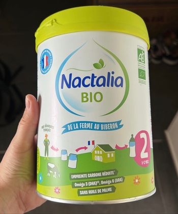 Lait Nactalia bio deuxième âge