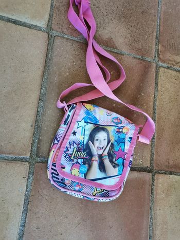 Sacoche rose à motifs Perona