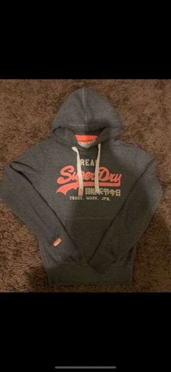 Pull gris super dry à capuche taille S adulte