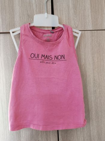 Debardeur rose ecriture Orchestra 6 ans