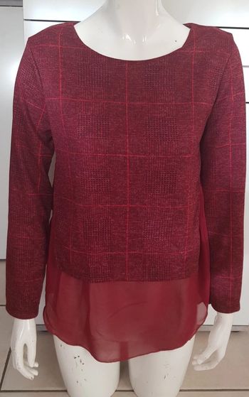 Pull chemise à carreaux