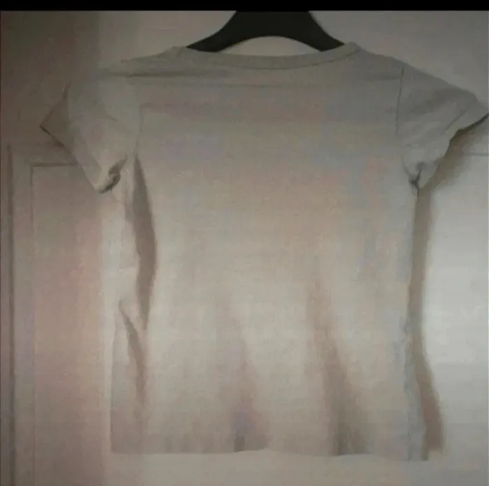 T-shirt H&M fille 4-6 ans coton gris