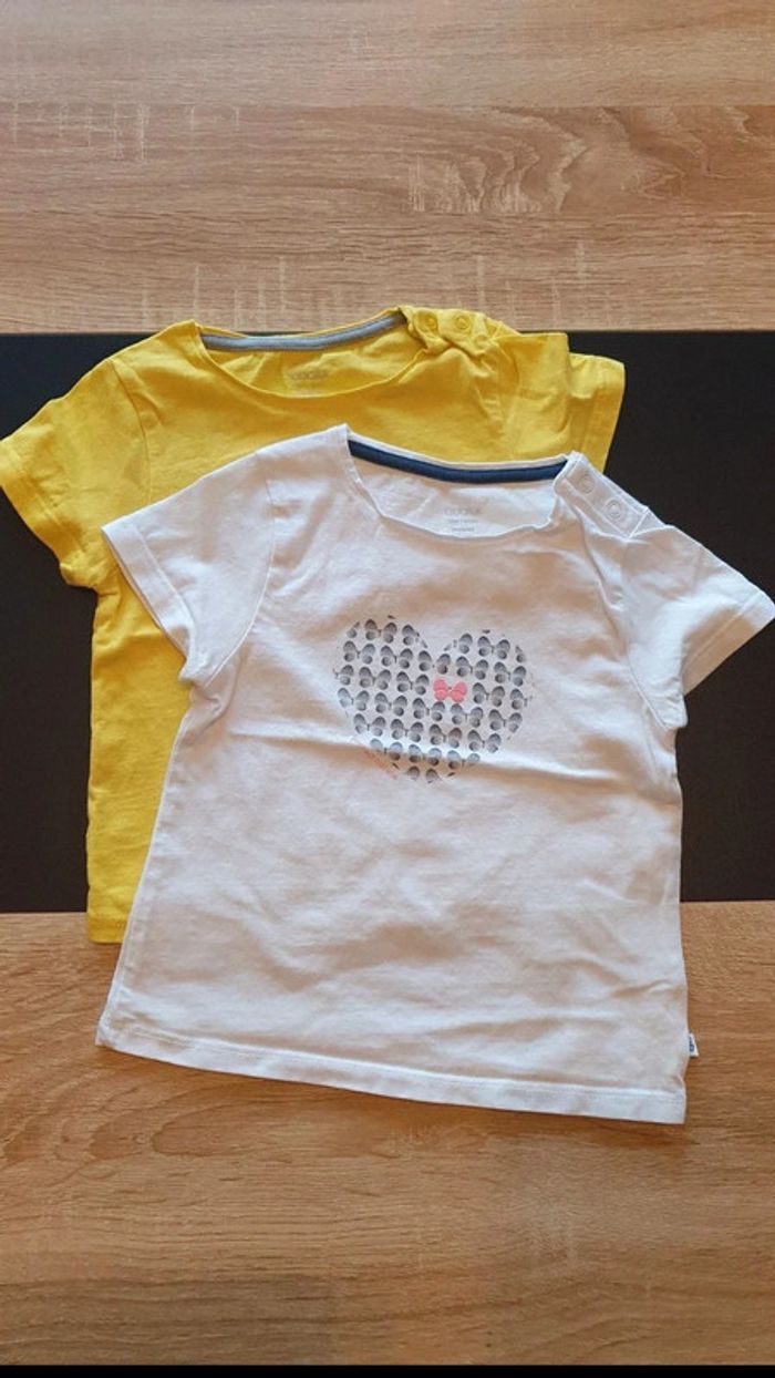 Lot de 2 tee-shirts manches courtes 18 mois
