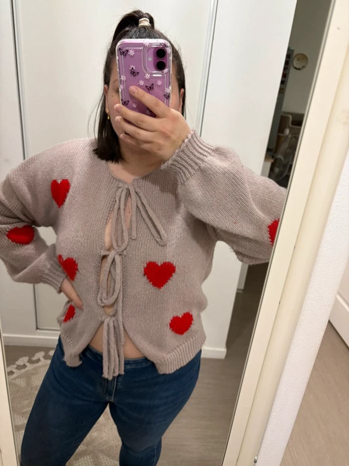 Pull ouvert avec noeud - photo numéro 6