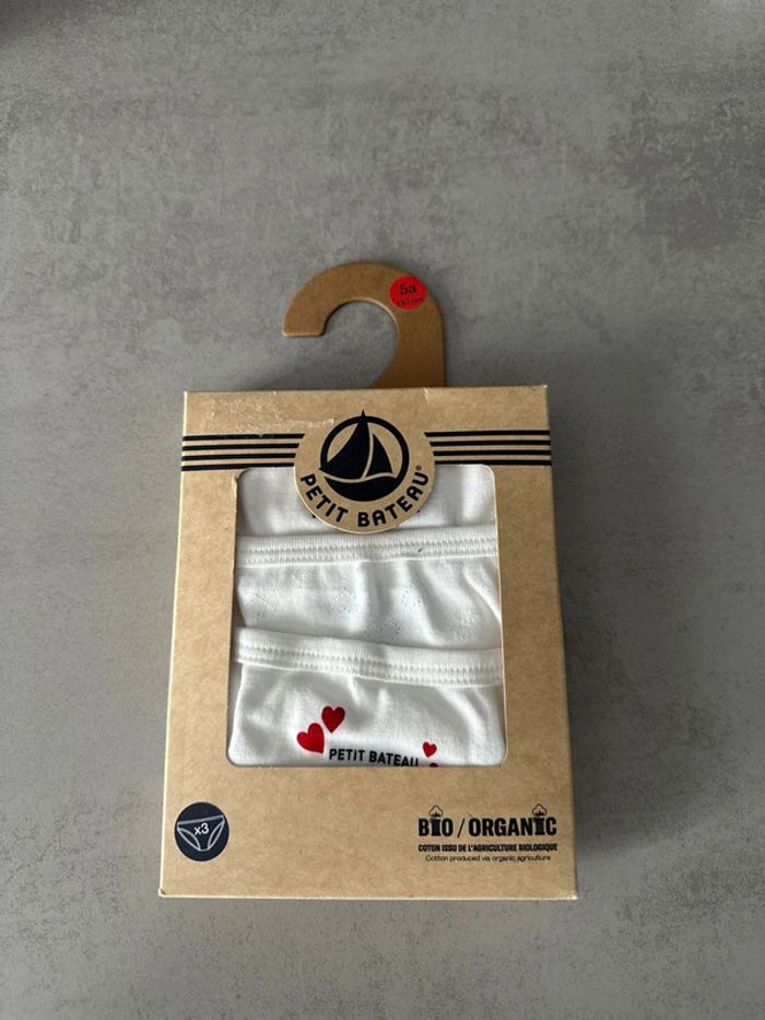Lot de 3 culottes petit bateau 5 ans