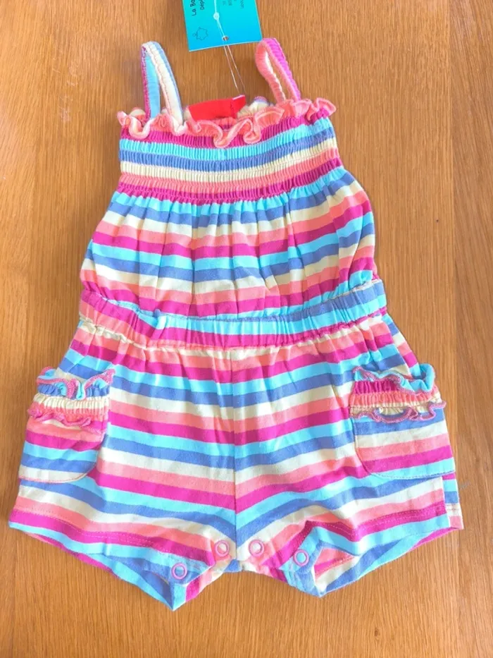3184118 combishort multicolore fille 3 mois tissaia