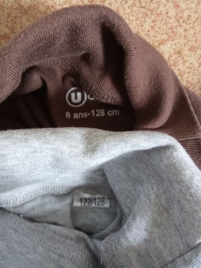 Lot de 2 pulls col roulés garçon 6-8 ans gris, marron - photo numéro 2