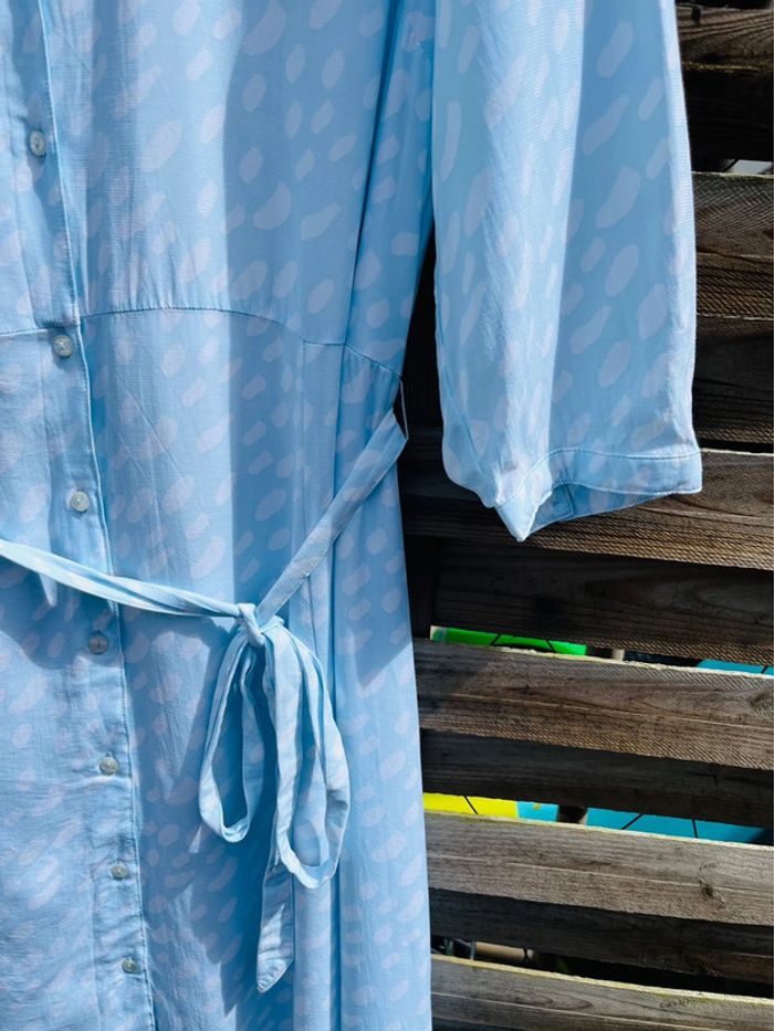 Robe longue bleu et blanc - Taille 48 - photo numéro 5