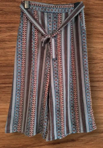 Pantalon fluide à motifs ethniques – Taille 32