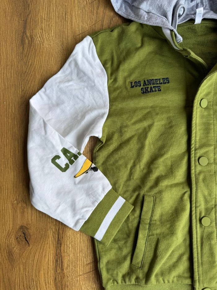 Veste sweat à capuche amovible verte kaki Idexe’ taille 8 ans –  petit défaut à la fermeture - photo numéro 3