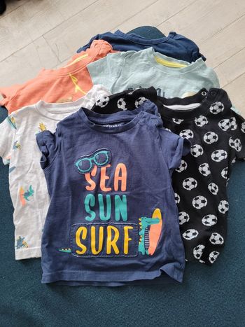 6 t-shirts 9mois