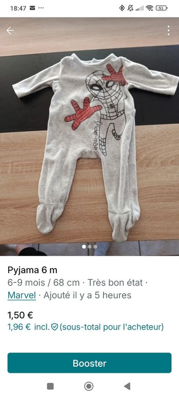 Pyjama 6 m spiderman 
