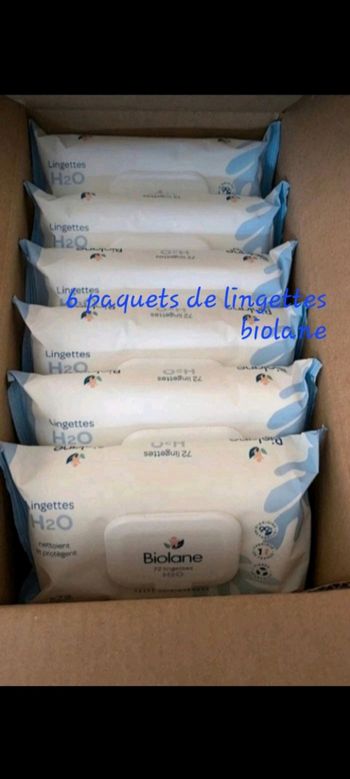 6 paquets de lingettes biolane neuves