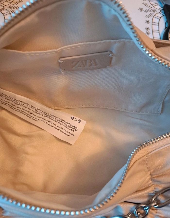 Sac Zara froncé beige crème - photo numéro 7
