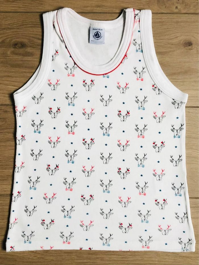 Lot de 2 débardeurs collection Noël Petit bateau T-6 ans - photo numéro 2