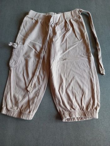 Sarouel 3/4 beige foncé fille 6 ans