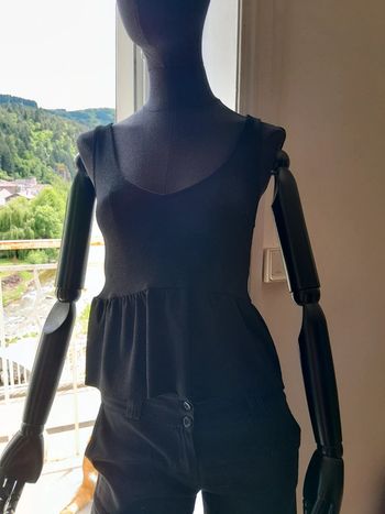 Haut peplum taille s noir pimkie