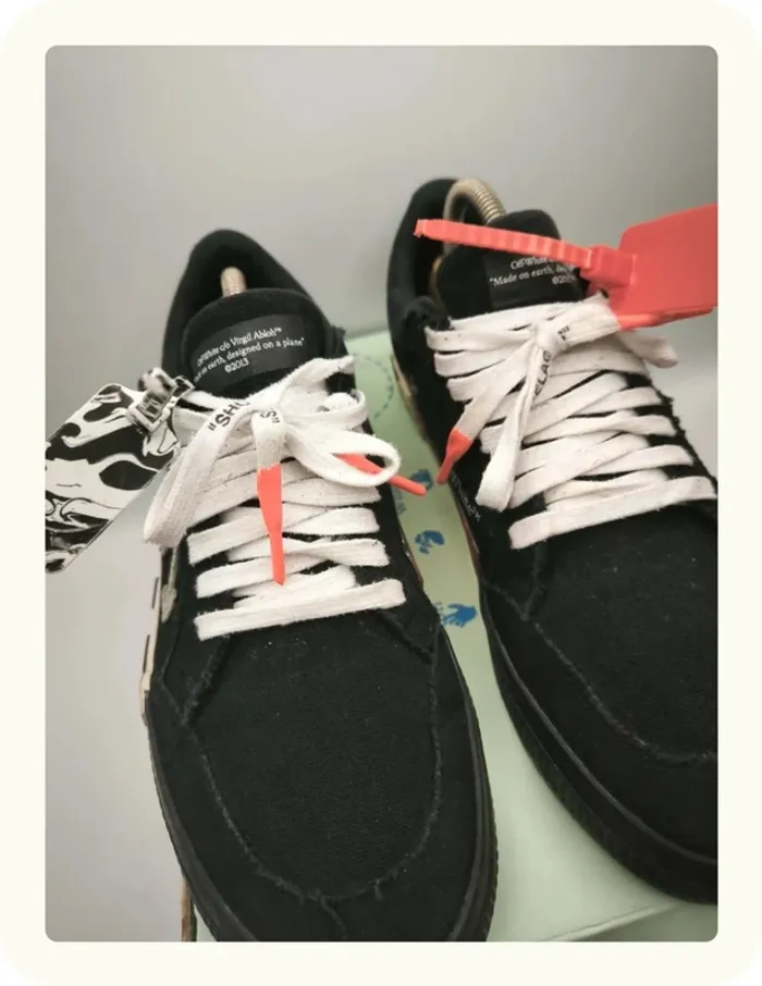 Baskets tennis tissu vulcalized Off-white Taille 44 - photo numéro 6