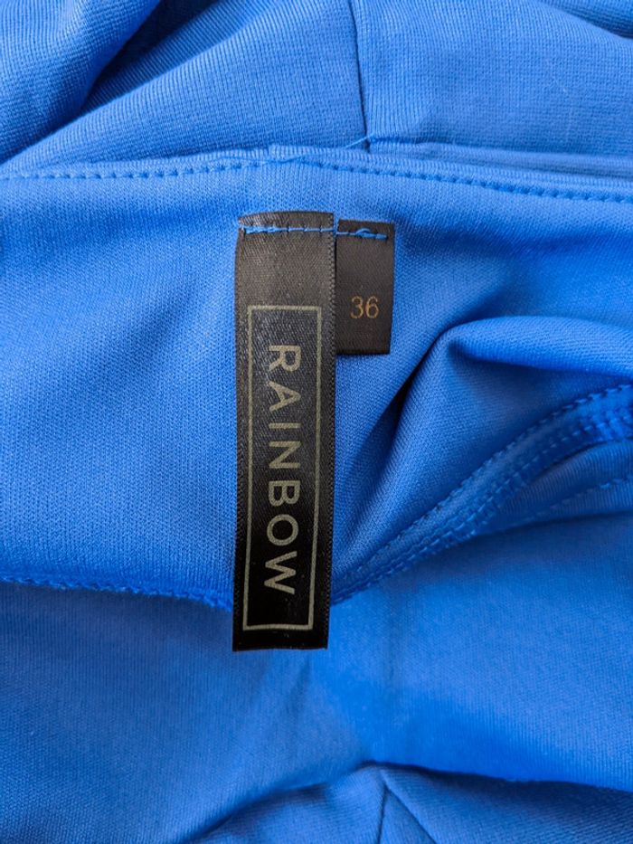 Robe midi bleue et noire coupe près du corps - photo numéro 3