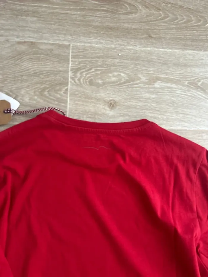 T-shirt à manches longues rouge rétro vintage Teddy Smith 14ans - photo numéro 4