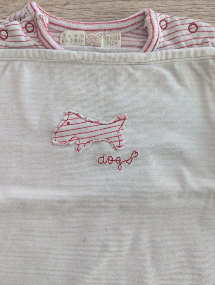 Lot de 3 t shirt manches longues 12 mois - photo numéro 8