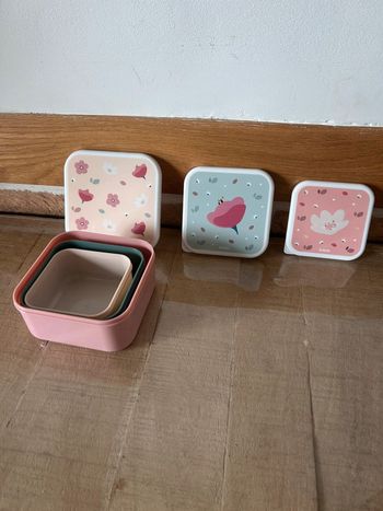 3 boîtes déjeuner Nature Géométrique