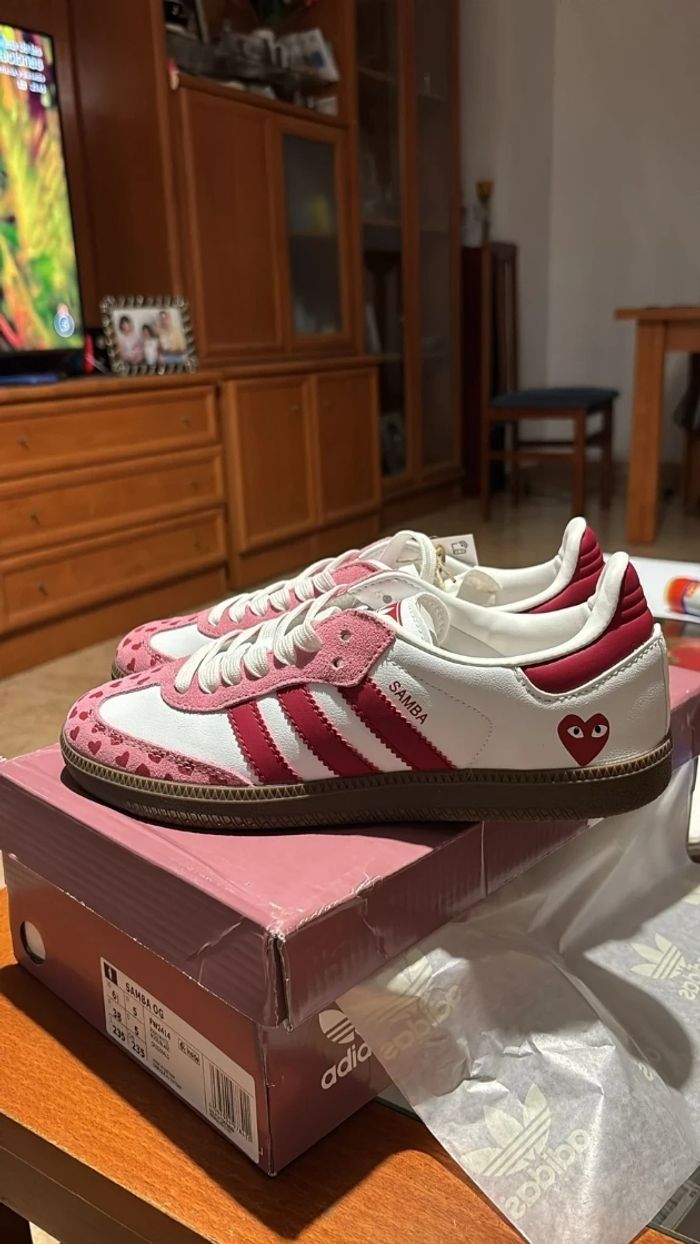 Adidas Samba X Comme Des Garçons Rose Taille 40 - photo numéro 3