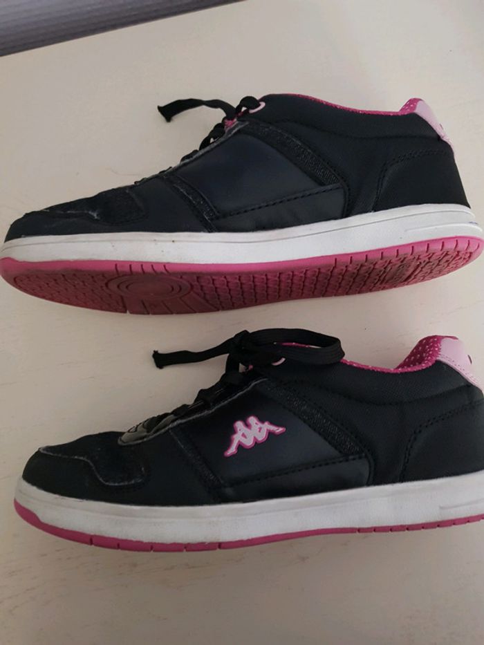 Jolies Baskets Kappa noire et rose - photo numéro 4