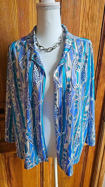 Veste chemise vintage fluide colorée M