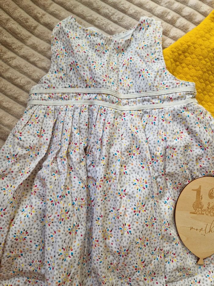 Ensemble robe et veste moutarde bébé fille 12 mois obaïbi - photo numéro 2