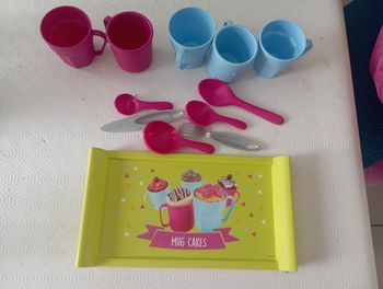 Lot plateau et tasse 2€5