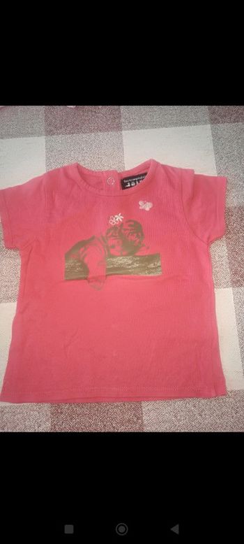 Tee shirt manches courtes rose tout compte fait 6 mois