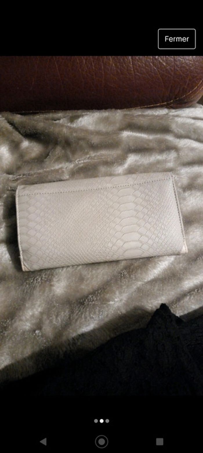Portefeuille reptile beige Promod - photo numéro 2