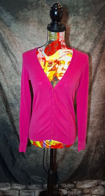 Gilet cardigan fushia Camaïeu