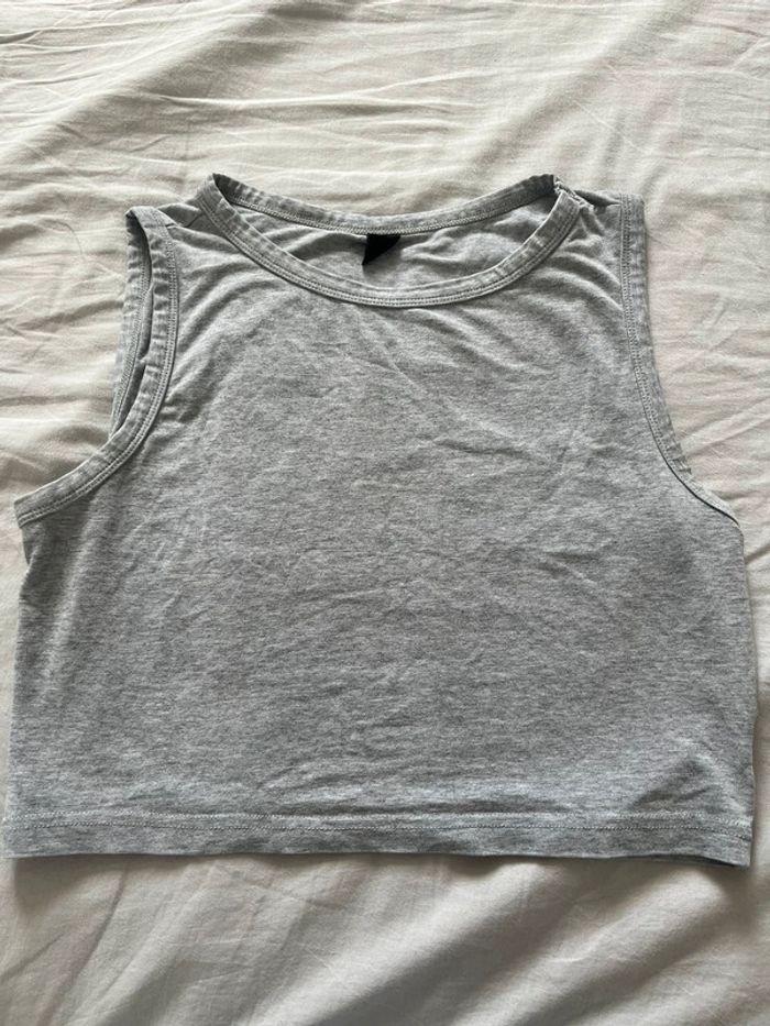Crop top gris