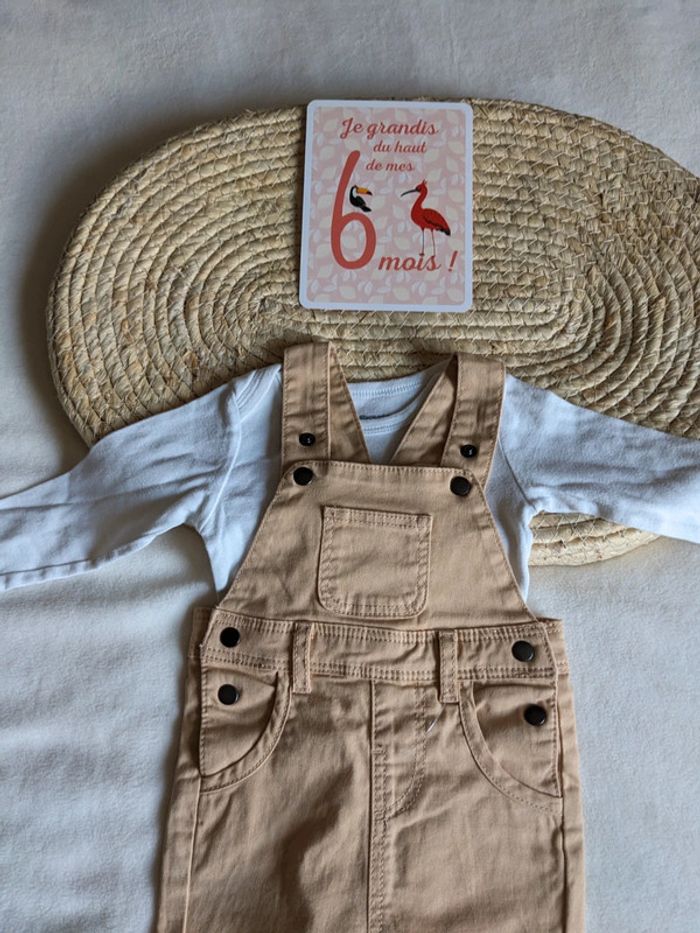 Ensemble salopette et body - 6 mois - photo numéro 2