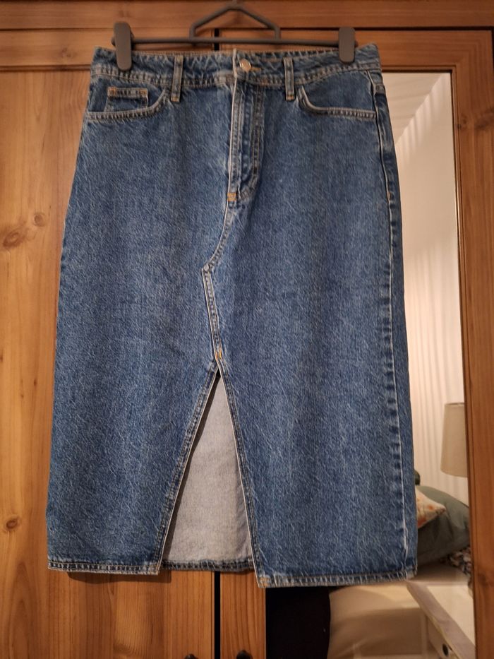 Jupe longue en jeans