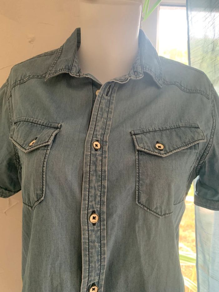 Chemise Kaporal jean taille 38 manches courtes - photo numéro 3