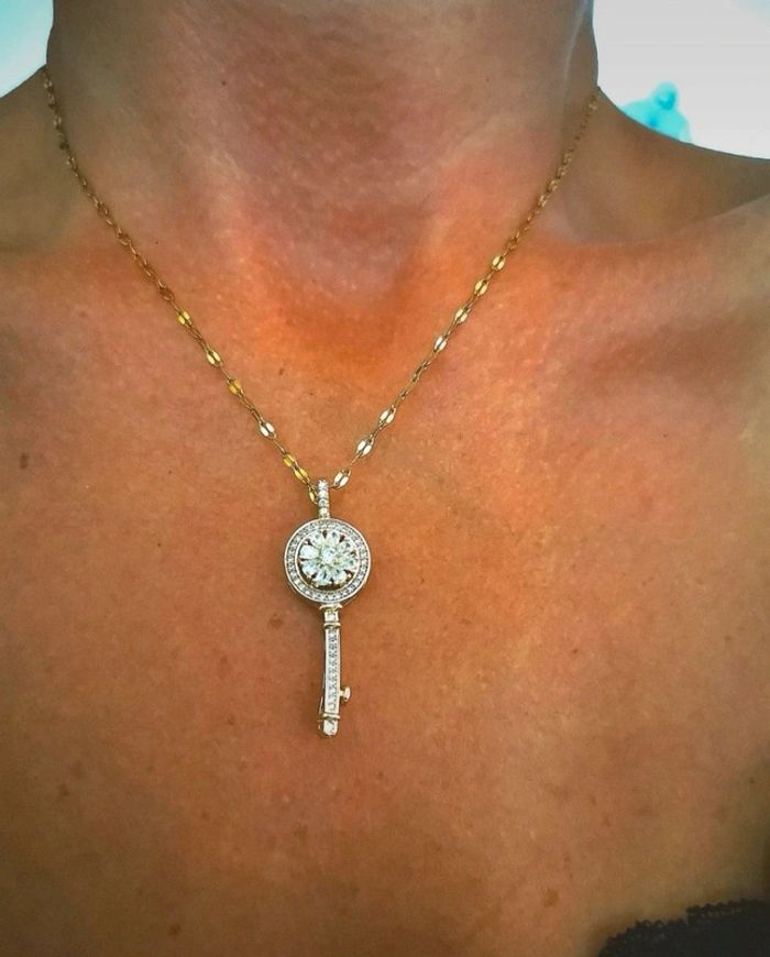 F65 collier chaîne acier inoxydable ajustable doré tendance