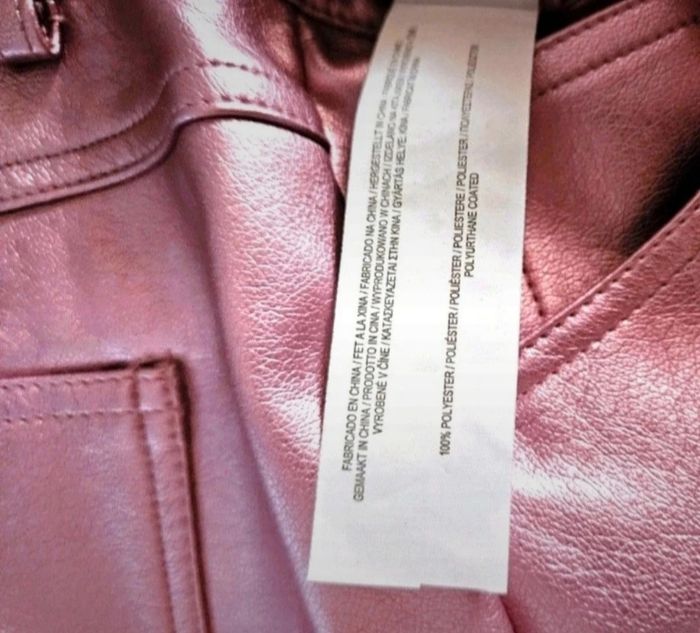 Pantalon rose métallisé simili cuir Primark Taille 38 Neuf - photo numéro 8