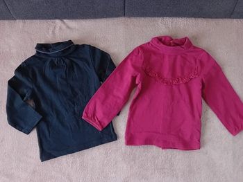Lot de 2 sous pull kiabi 9/12 mois