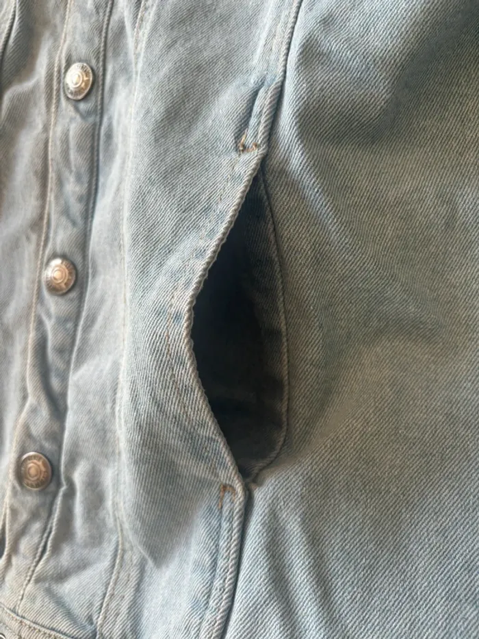 Veste en jean bi-matière - photo numéro 6