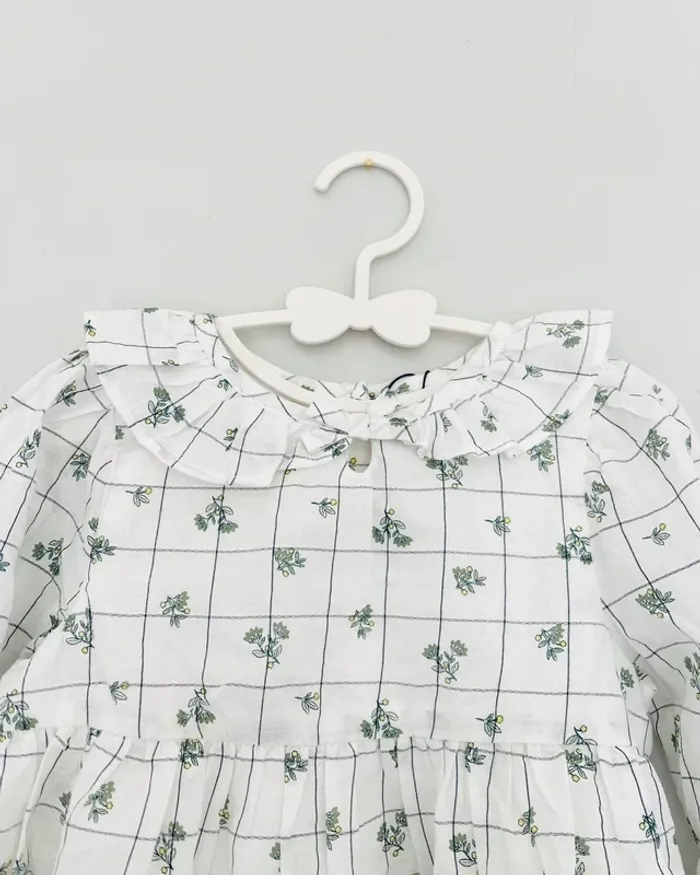 Robe écru fleuris à col pierrot 36 mois - Sergent Major ( neuve avec étiquette ) - photo numéro 4
