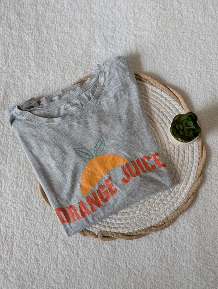 🍊 T-shirt gris Kiabi - M
