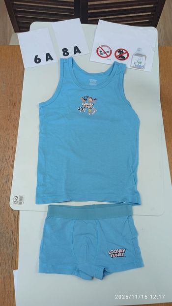 6 ans - 8 ans pyjama court pyjashort pyjacourt Looney Tunes bleu clair