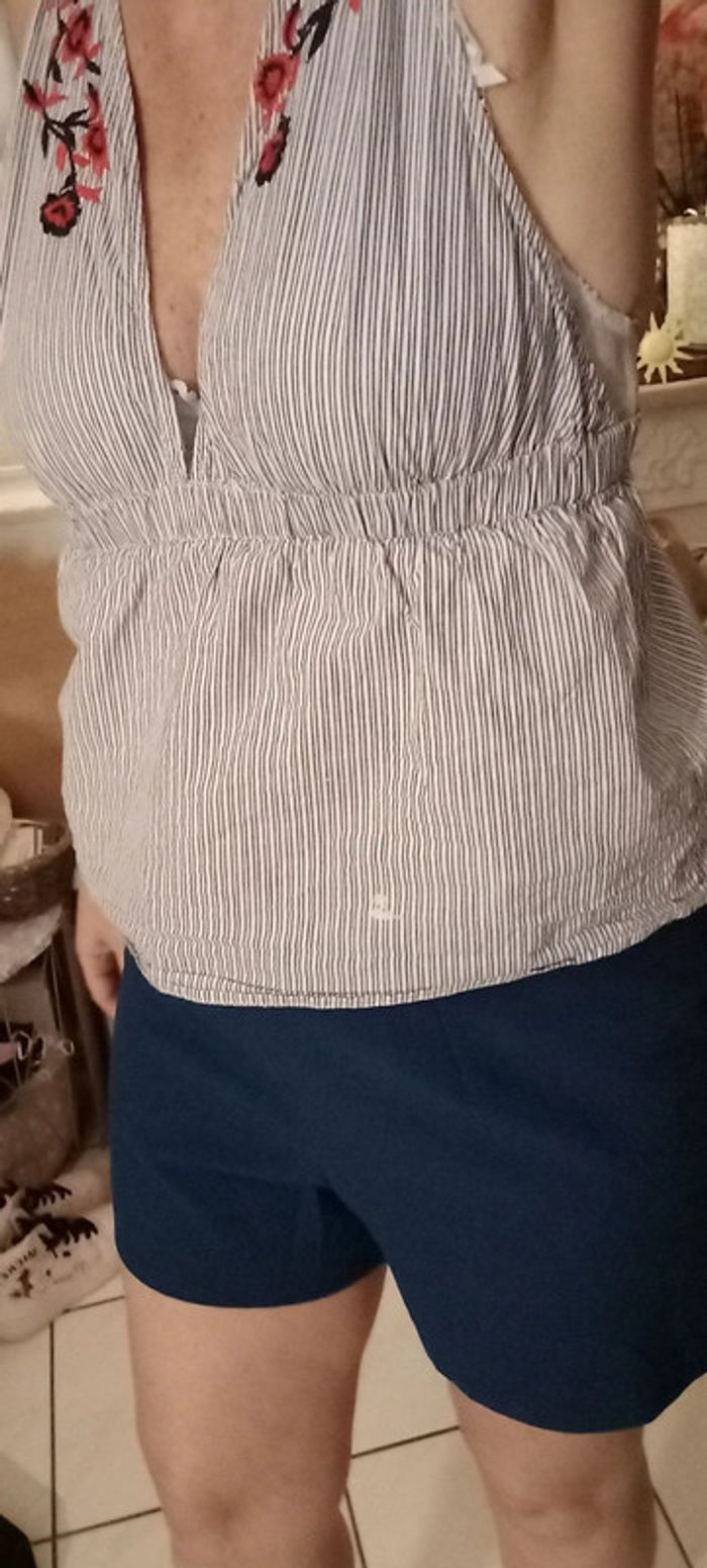 Short court bleu toi 42 neuf vintage - photo numéro 2