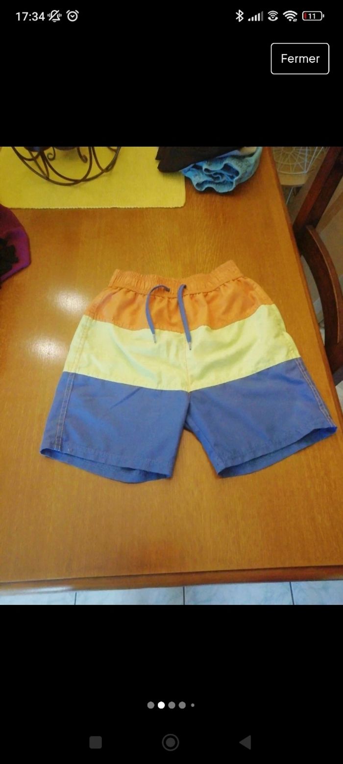 Short de bain tricolore garçon 8 ans - photo numéro 5